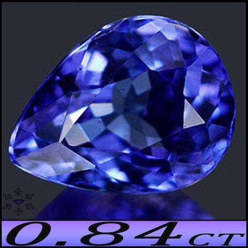 0.84ct VIOLET BLUE D-BLOCK TANZANITE [VVS] ~ NATURAL PERFECTED INVESTMENT PEAR GEM