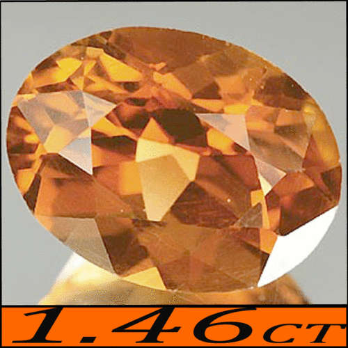 1.46CT NATURAL UNTREATED SHERRY TOPAZ [IF] ~ BRAZILIAN BRILLIANT OVAL POLISHED GEM