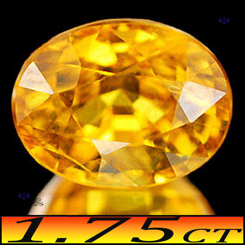 1.75ct SCINTILLATING SAPPHIRE [VS] ~ NATURAL THAILAND MEDIUM ORANGE OVAL