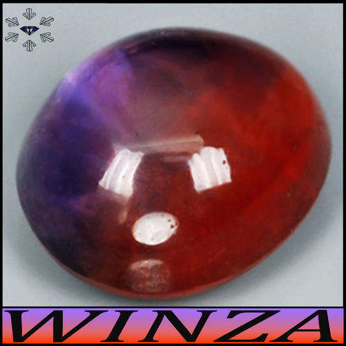 0.75CT RED PURPLE WINZA SAPPHIRE - UNHEATED OVAL CABOCHON (POLISHED BOTH SIDES)