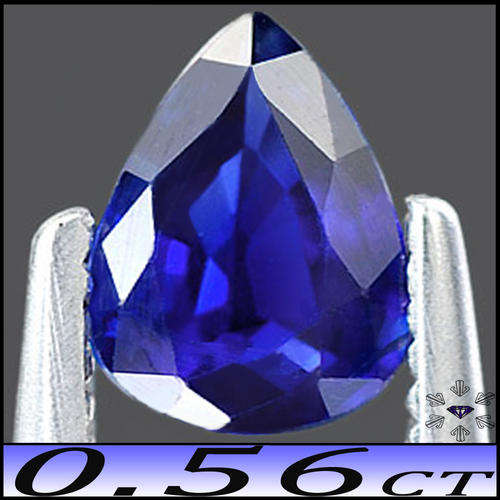 0.56ct GEM BLUE MAGNIFICENT SAPPHIRE [VS] ~ NATURAL UNHEATED ZAZAFOTSKY PEAR
