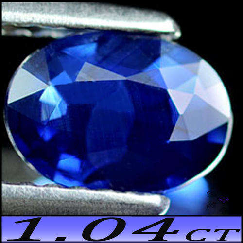 1.04ct VIVID BLUE SAPPHIRE ~ NATURAL BLAZING BRILLIANT THAILAND OVALGEM