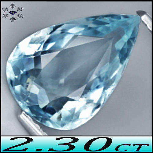 2.30ct LUSTROUS SANTA MARIA AQUAMARINE [VS] ~ LIGHT SKY BLUE PORTUGUESE PEAR