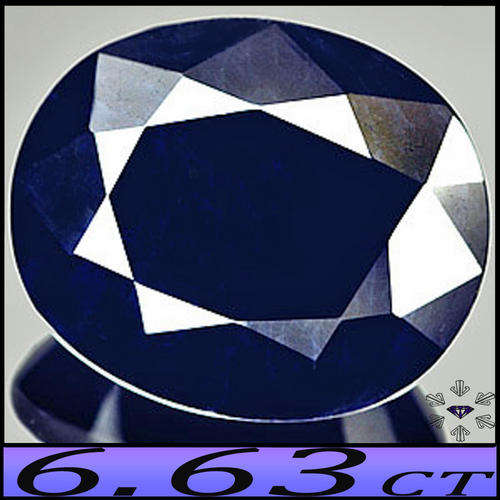 6.63ct MADAGASCAN MIDNIGHT BLUE SAPPHIRE ~ FORT DAUPHI PERFECTED OVAL GEM