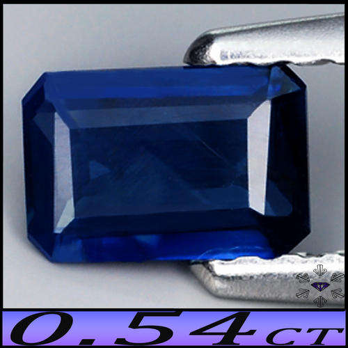 0.54CT  DEEP BLUE UNHEATED SAPPHIRE [VS] ~ 100% NATURAL OCTAGON EMERALD GEM