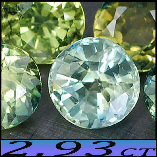 2.93ct UNHEATED BRILLIANT ROUND SAPPHIRES [VVS] ~ FIVE SELECTED NATURAL FANCY SONGEA GEMS