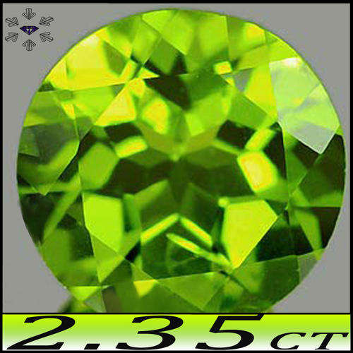2.35CT GORGEOUS GREEN PERIDOT [VS] UNTREATED BURMA BRILLIANT ROUND GEMSTONE