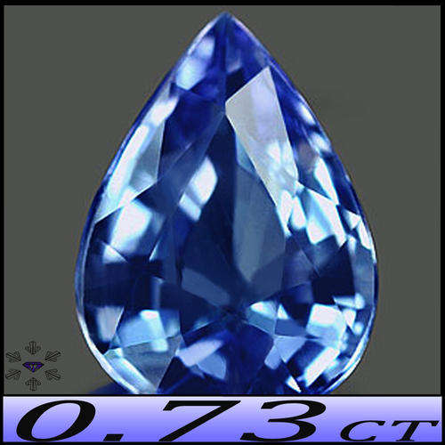 0.73CT  NATURAL VIOLET BLUE TANZANITE [VS] ~ FASCINATING PERFECTLY POLISHED PEAR GEM