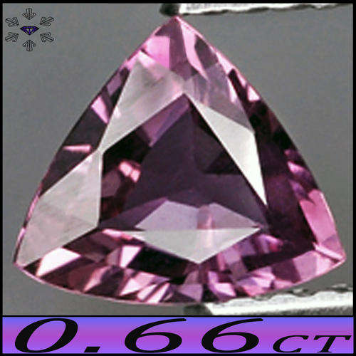 0.66CT VIVID GEM PURPLE SAPPHIRE [VVS] ~ UNHEATED NATURAL THAILAND TRILLIANT