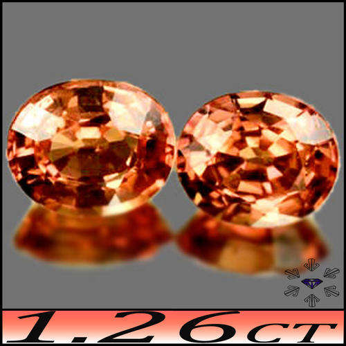 1.26CT RARE LOTUS BLOSSOM PADPARADSCHA [VVS] MATCHING ORANGEY PINK TANZANIA SAPPHIRES
