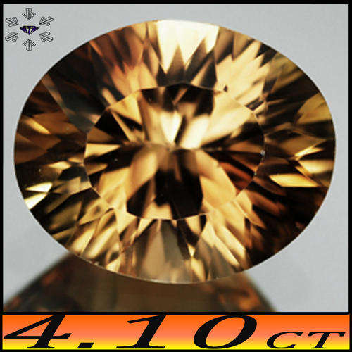 4.10CT IMPERIAL TOPAZ [VVS] PRECIOUS ORANGEY RED MILLENNIUM OVAL