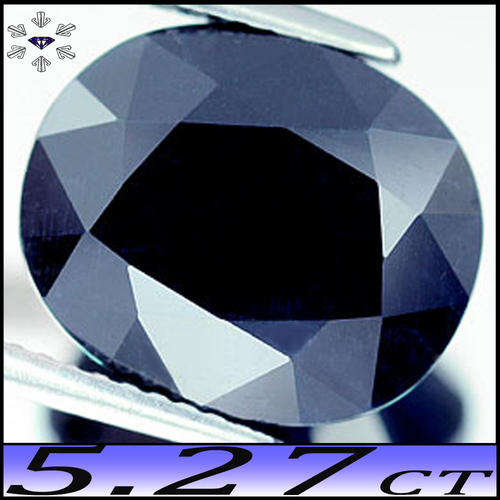 5.27ct MADAGASCAN MIDNIGHT DEEP BLUE SAPPHIRE ~ FORT DAUPHI PERFECTED OVAL GEM