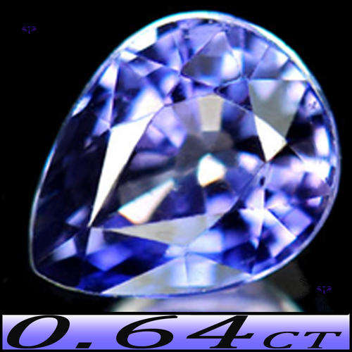0.64ct UNHEATED VIOLET BLUE SAPPHIRE [VS] ~ MADAGASCAN PEAR WITH PURPLE FIRE