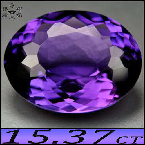 15.37CT FABULOUS OVAL AMETHYST [IF]  PURPLE AFRICAN GEMSTONE WITH BRILLIANT BLUE FIRE