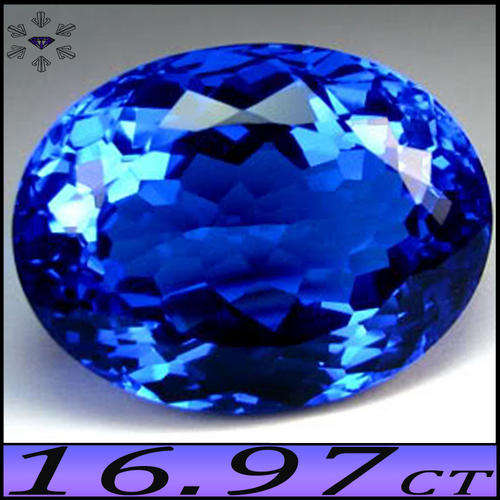 16.97ct BLISSFUL TANZANITE BLUE QUARTZ [VVS] ~ NATURAL VIVID MULTIFACETED OVAL FROM BRAZIL