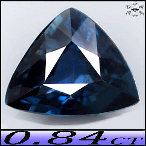 0.84ct 100% NATURAL UNHEATED SAPPHIRE [SI] ~ BLAZING GREENISH BLUE TRILLIANT GEMSTONE