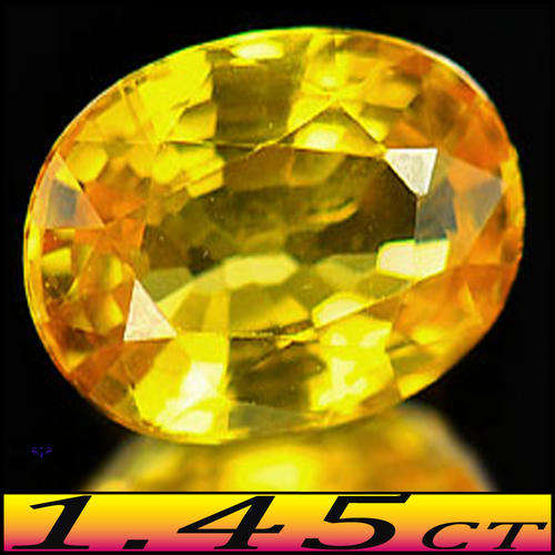 1.45CT GOLDEN YELLOW SAPPHIRE - NATURAL EYE CLEAN BANGKAJA OVAL GEM