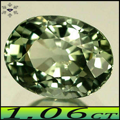 1.06CT GEM GREEN SAPPHIRE GORGEOUS NATURAL DELICATE SONGEA OVAL