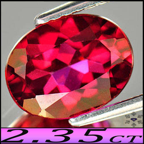 2.35CT FLAMINGO PINK TOPAZ [IF] FLAWLESS UNHEATED BRAZILIAN OVAL GEM
