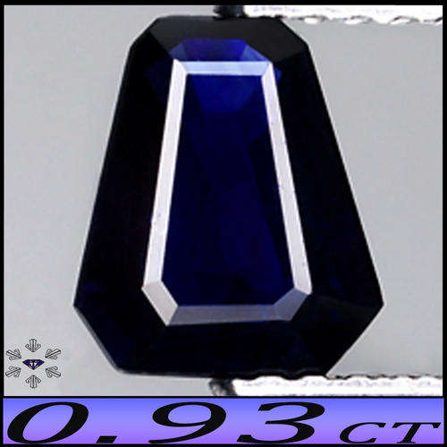 0.93CT UNHEATED INDIAN INK BLUE SAPPHIRE - 100% NATURAL FANCY OCTAGON
