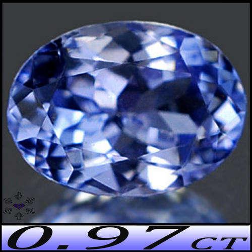 0.97CT VIOLET BLUE TANZANITE [SI] ATTRACTIVE BRILLIANT MULTIFACETED OVAL