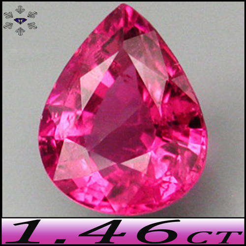 1.46CT INTERESTING TOURMALINE [SI] TOP HOT PINK NATURAL PEAR GEM