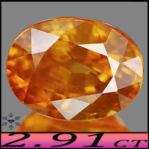2.91CT MESMERISING ZIRCON [VVS] IMPERIAL ORANGE NATURAL UNHEATED OVAL