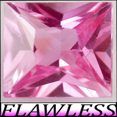 1.90CT BRILLIANT SIMULATED DIAMOND [VVS] ~ PRECISION POLISHED PINK PRINCESS