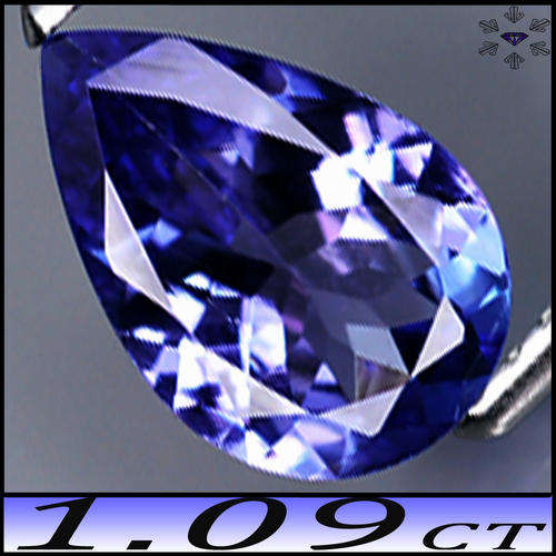 1.09CT PERFECT PEAR TANZANITE [VVS] - NATURAL GEM VIOLET BLUE INVESTMENT GEMSTONE