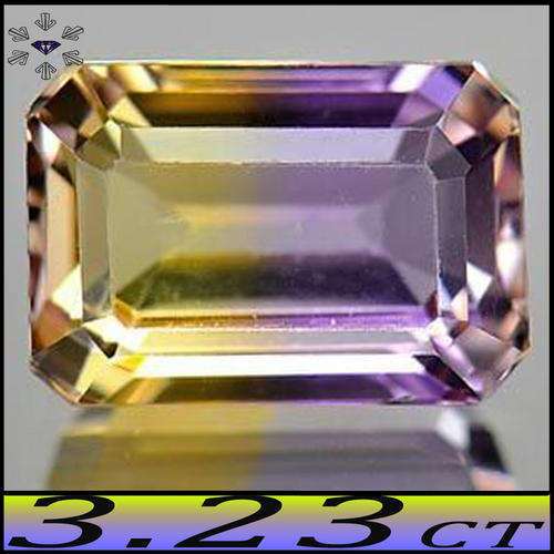 3.23CT NATURAL BI COLOUR AMETRINE [VVS] CONSPICUOUS MINAS GERAIS GEMSTONE