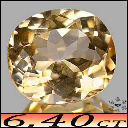 6.40CT IMPERIAL CHAMPAGNE TOPAZ [VVS] - CLEAN NATURAL UNHEATED BRAZILIAN OVAL GEM