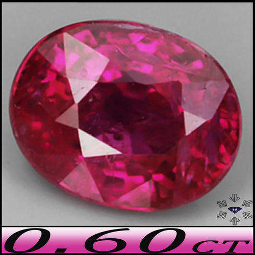 0.60CT 100% NATURAL UNHEATED RUBY [I1] - GEM MAROON FLUSH RED MADAGASCAR GEMSTONE