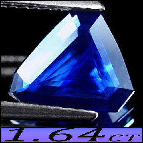 1.64CT MEDIUM DEEP BLUE SAPPHIRE [VS] - THAILAND FANCY STEPPED FACETED GEM