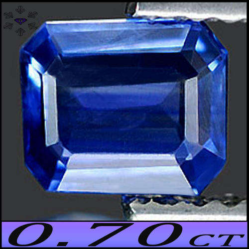 0.54CT  DEEP BLUE UNHEATED SAPPHIRE [VS] ~ 100% NATURAL OCTAGON EMERALD GEM