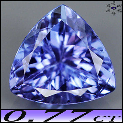 0.77CT GEM BLUE VIOLET TANZANITE - NATURAL TEASING TANZANIAN TRILLIANT GEMSTONE