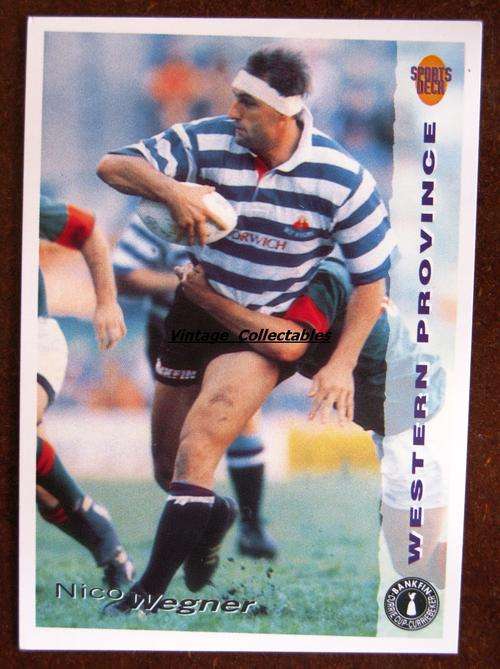 Western Province 1994 Bankfin Currie Cup rugby card - Nico Wegner #52