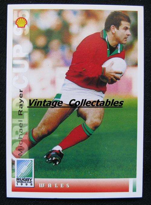 RWC 1995 Rugby Trading Card - WALES Michael Rayer #126