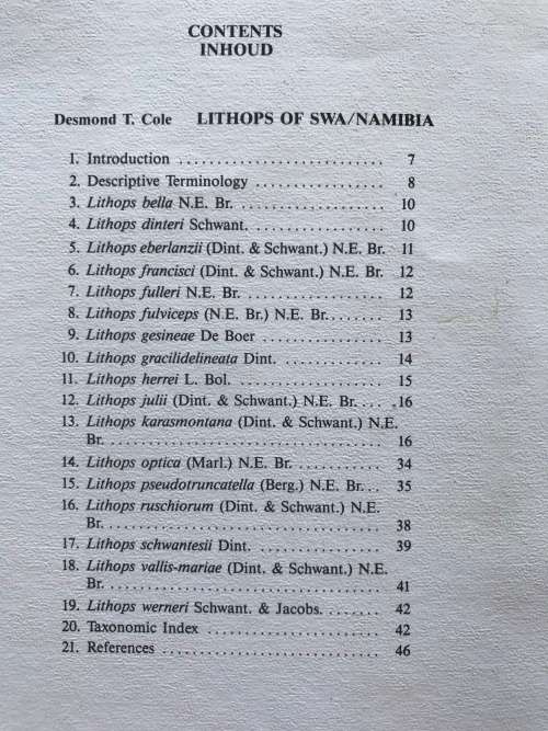 Lithops of SWA / Namibia - Desmond Cole
