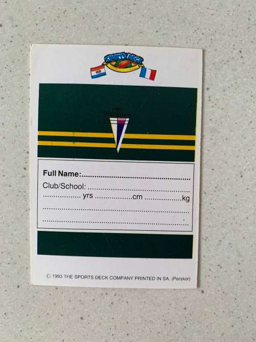 1x 1993 Rugby Card - Personal Card