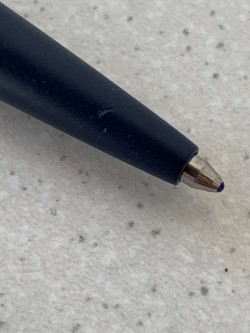 Montblanc Ballpoint Pen - Dark Blue Epoxy with Gold Trim - 1980s