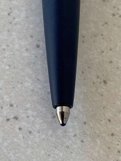 Montblanc Ballpoint Pen - Dark Blue Epoxy with Gold Trim - 1980s