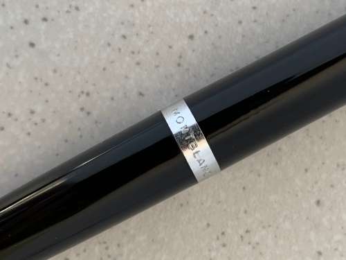 Vintage 1970s Montblanc beautiful black and chrome ballpoint pen