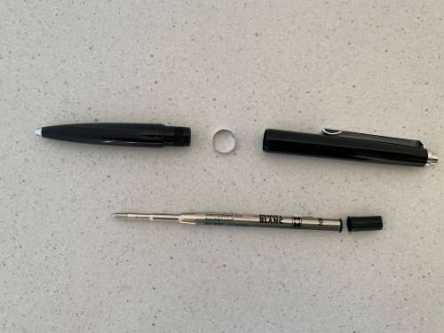 Vintage 1970s Montblanc beautiful black and chrome ballpoint pen