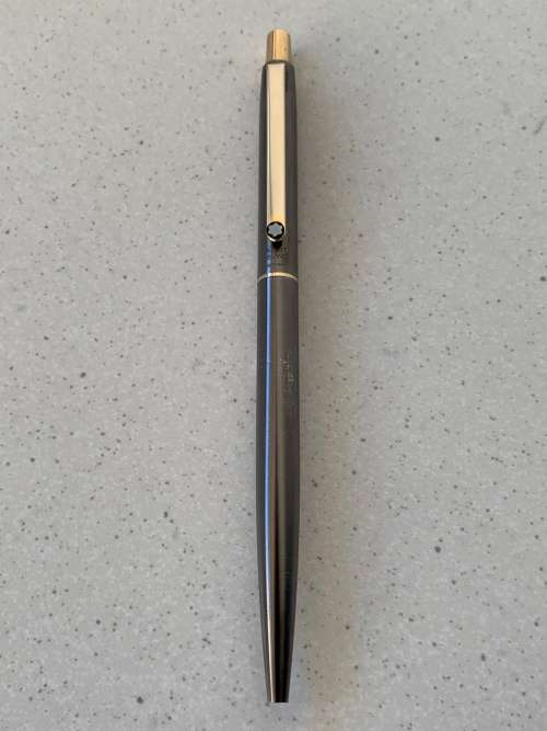 Sleek Vintage Montblanc Gunmetal Grey Ballpoint Pen