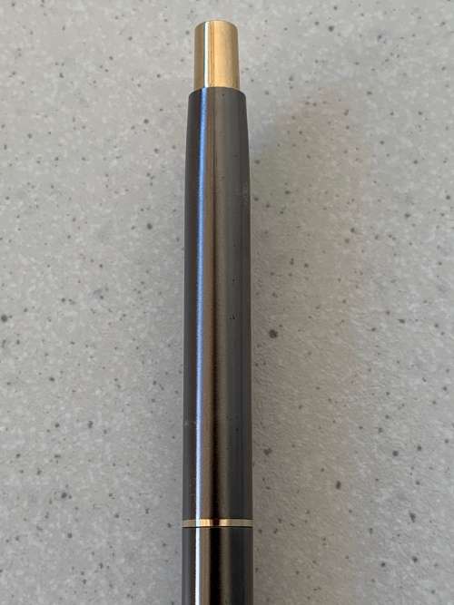 Sleek Vintage Montblanc Gunmetal Grey Ballpoint Pen