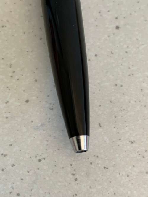 Montblanc Vintage 1970s Black Precious Resin and Chrome Ballpoint Pen