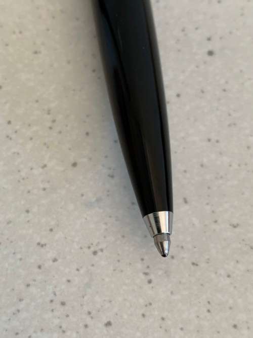 Montblanc Vintage 1970s Black Precious Resin and Chrome Ballpoint Pen