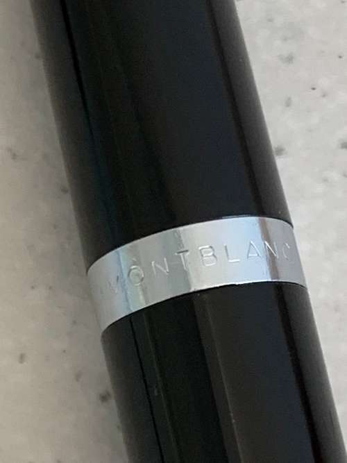 Montblanc Vintage 1970s Black Precious Resin and Chrome Ballpoint Pen