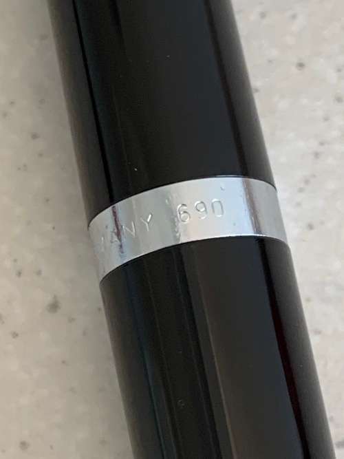 Montblanc Vintage 1970s Black Precious Resin and Chrome Ballpoint Pen