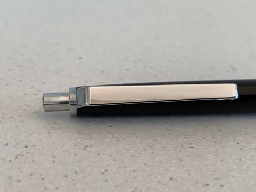 Montblanc Vintage 1970s Black Precious Resin and Chrome Ballpoint Pen